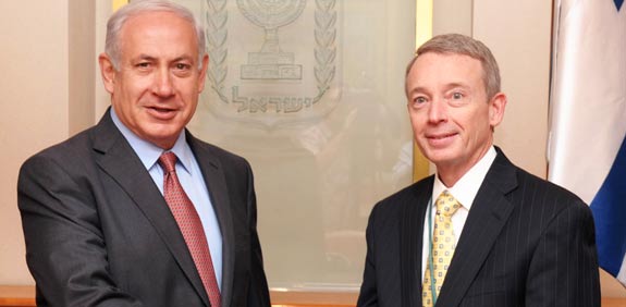 בנימין נתניהו   צ'אק דוידסון מנכל חברת נובל אנרג'י / צלם: משה מילנר - לע"מ